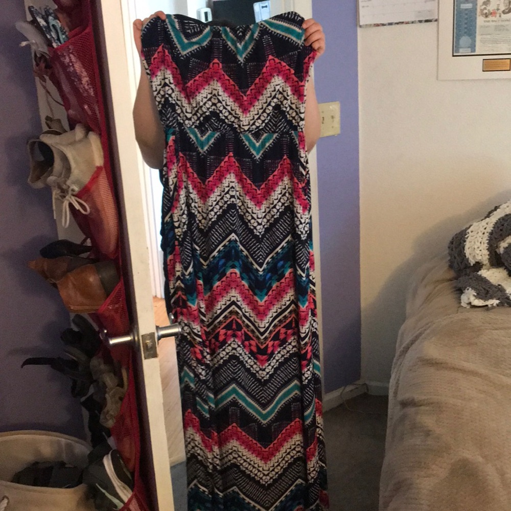 Tribal Strapless Summer Dress